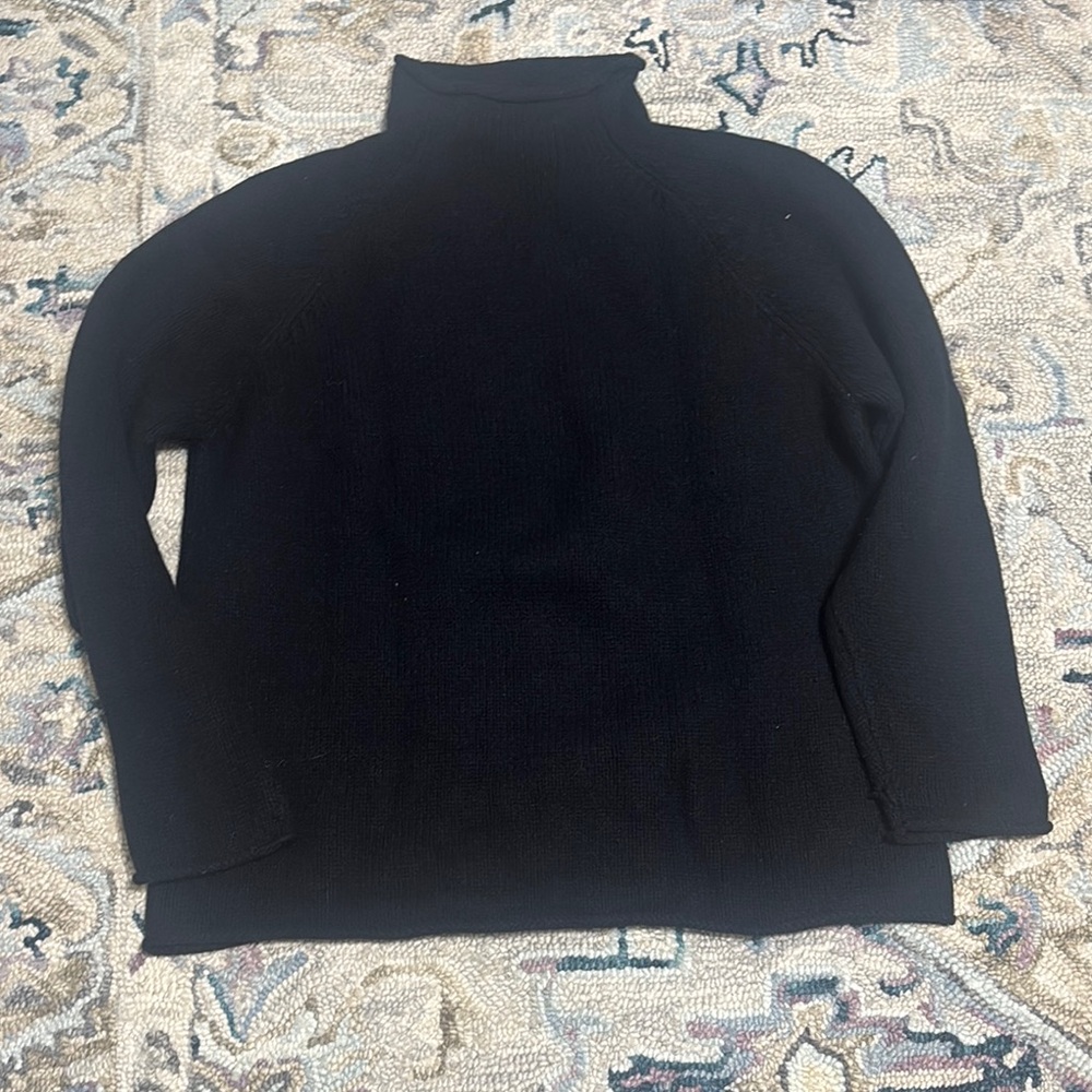 Men's Black Sweater- 100% Lamb’s Wool